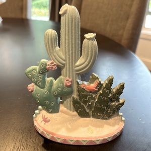 Cast iron doorstop cactus
